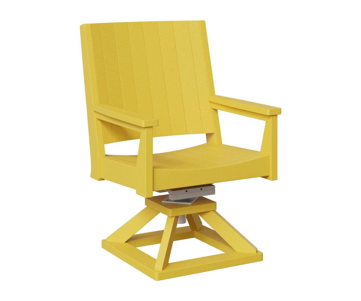 Berlin Gardens Mayhew Chat Swivel Rocker Dining Chair in Sunburst Yellow