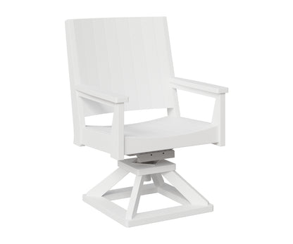 Berlin Gardens Mayhew Chat Swivel Rocker Dining Chair in White