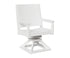 Berlin Gardens Mayhew Chat Swivel Rocker Dining Chair in White