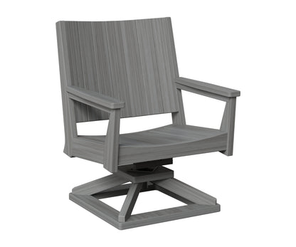 Berlin Gardens Mayhew Chat Swivel Rocker Chair in Driftwood Gray