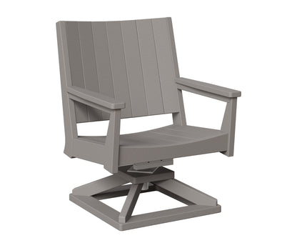Berlin Gardens Mayhew Chat Swivel Rocker Chair in Light Gray