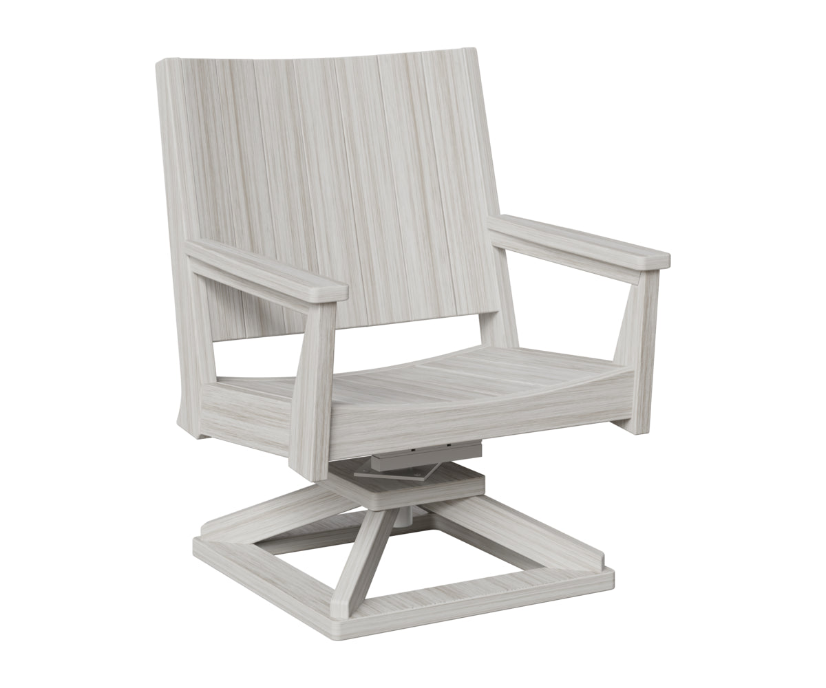 Berlin Gardens Mayhew Chat Swivel Rocker Chair in Seashell
