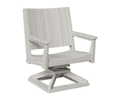 Berlin Gardens Mayhew Chat Swivel Rocker Chair in Seashell