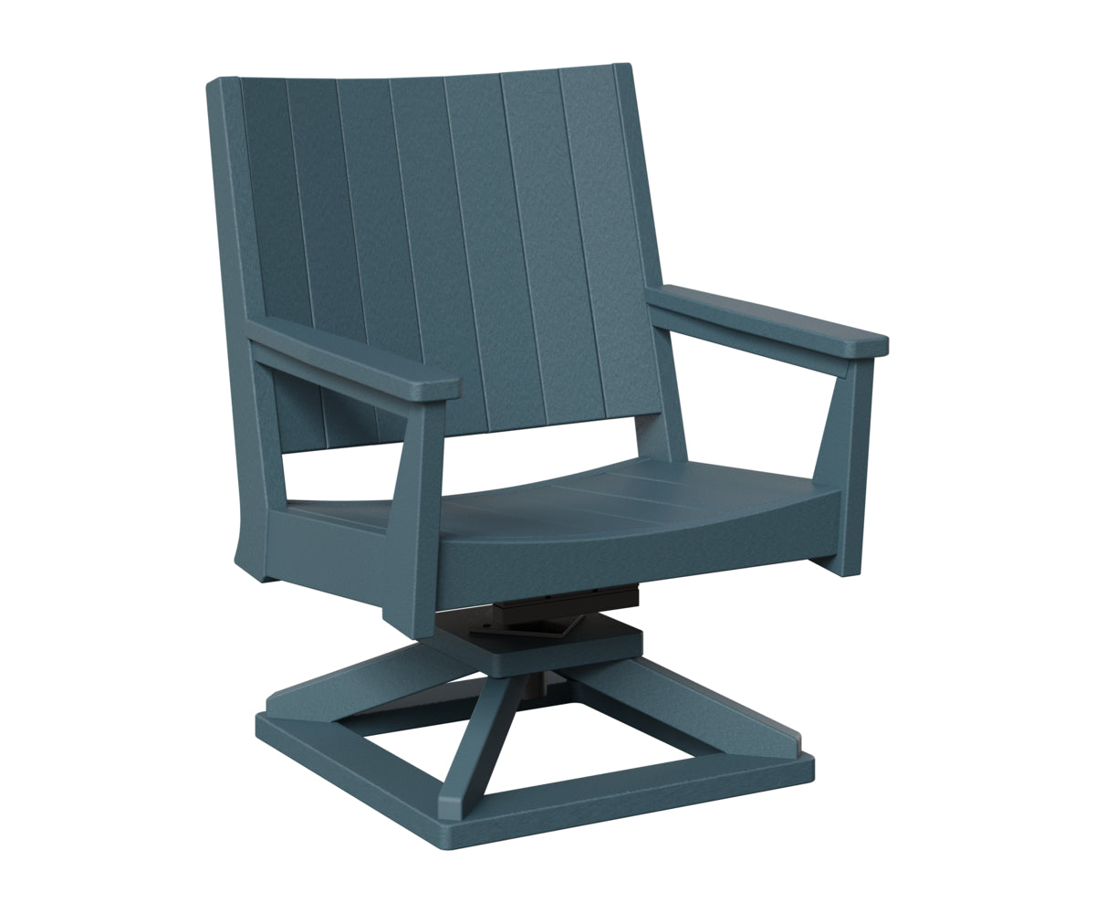 Berlin Gardens Mayhew Chat Swivel Rocker Chair in Slate