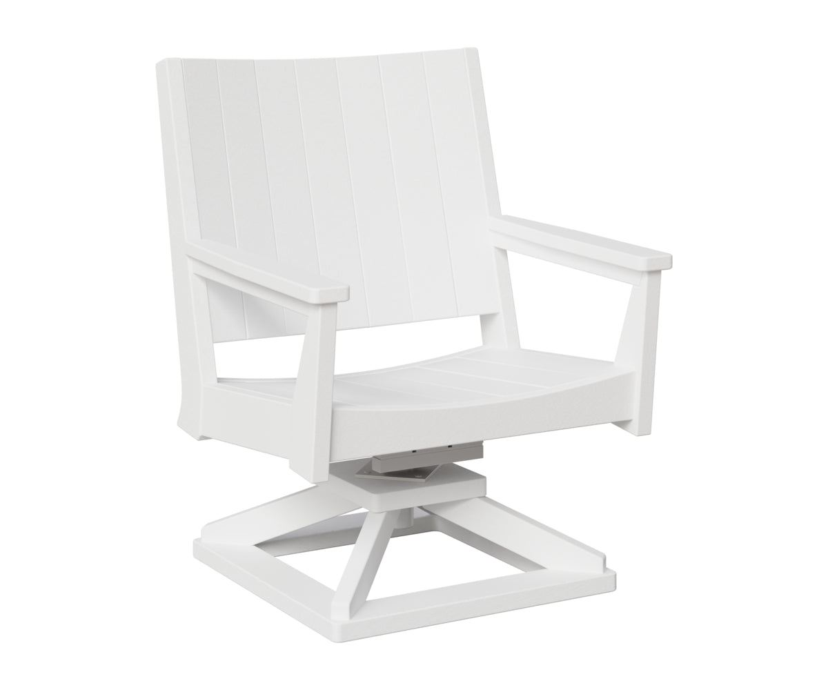 Berlin Gardens Mayhew Chat Swivel Rocker Chair in White