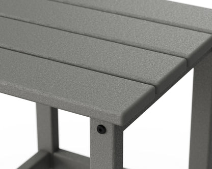 Angled view of the POLYWOOD Long Island 18" Side Table in Slate Grey (2)