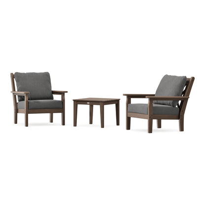 POLYWOOD Chippendale 3-Piece Deep Seating Set in Kona