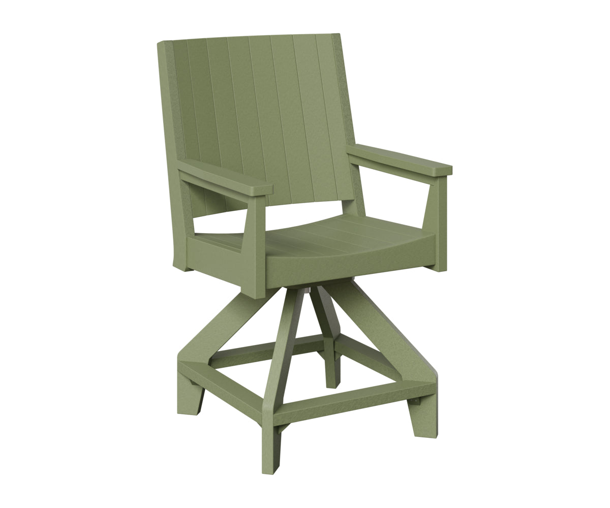 Berlin Gardens Mayhew Chat Swivel Counter Chair in Sage