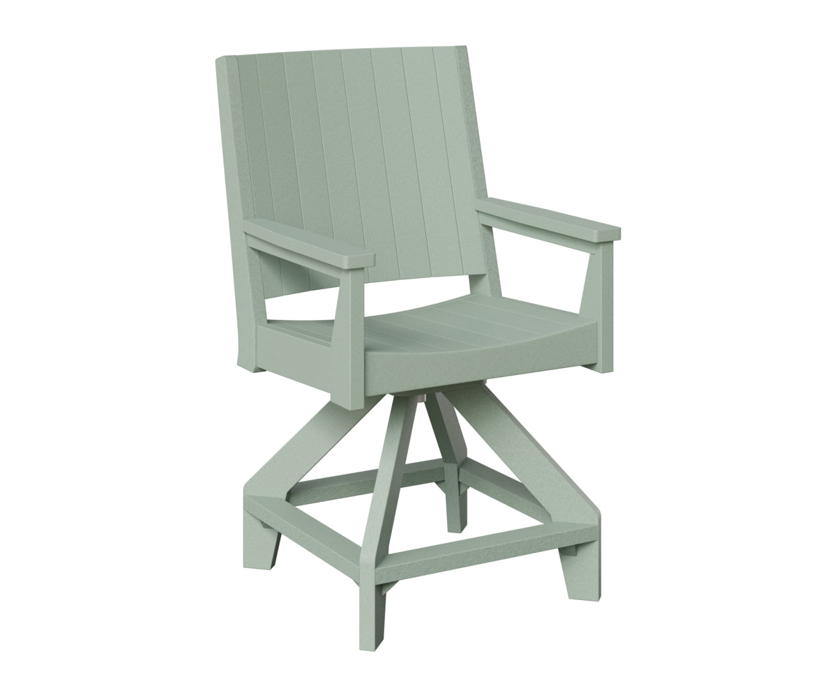 Berlin Gardens Mayhew Chat Swivel Counter Chair in Sea Foam