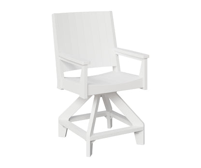 Berlin Gardens Mayhew Chat Swivel Counter Chair in White