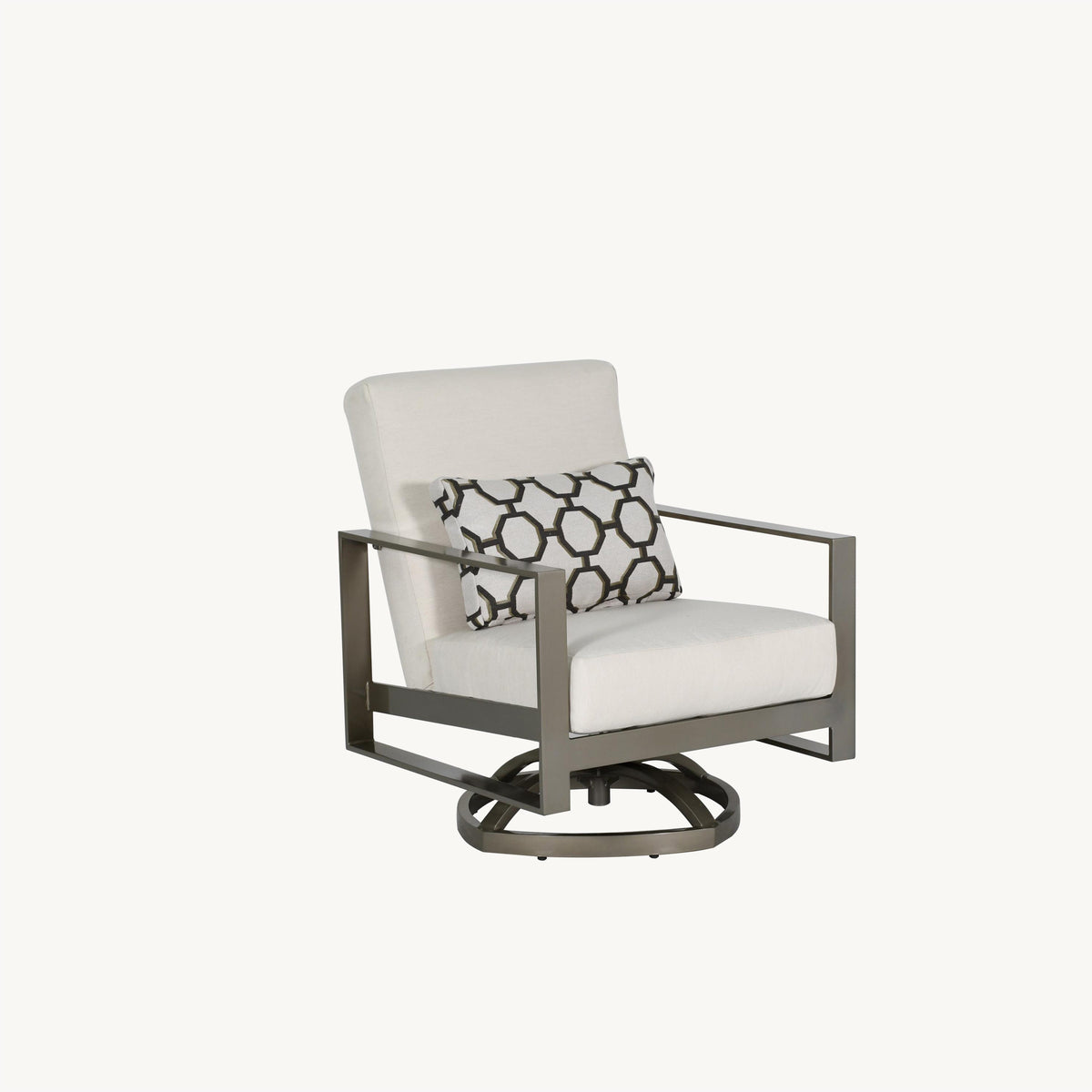 Castelle Park Place High Back Cushioned Lounge Swivel Rocker