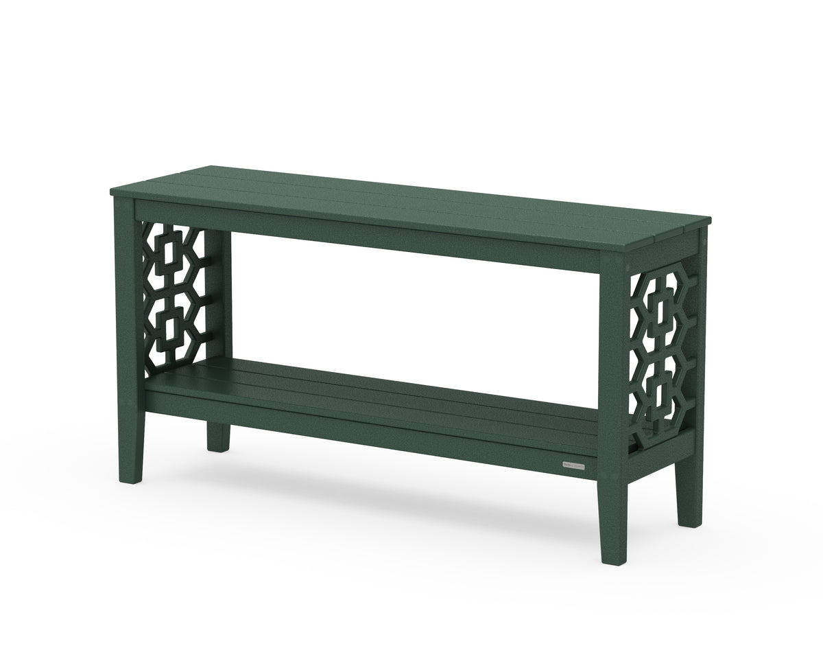 POLYWOOD Chinoiserie 56” Console Table in Green