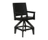 Berlin Gardens Mayhew Chat Swivel Bar Chair in Black