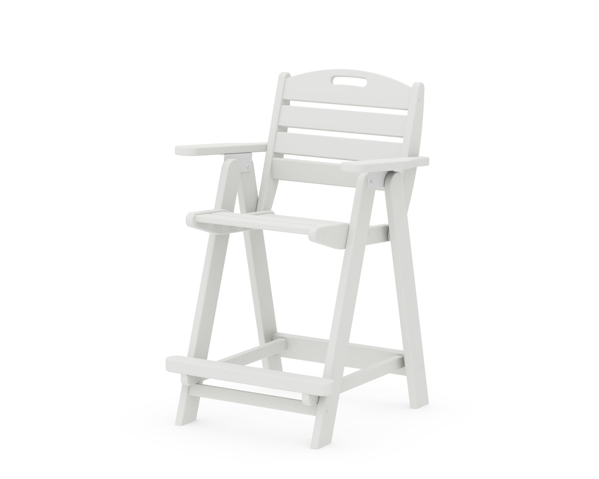 POLYWOOD Nautical Counter Chair in Vintage White