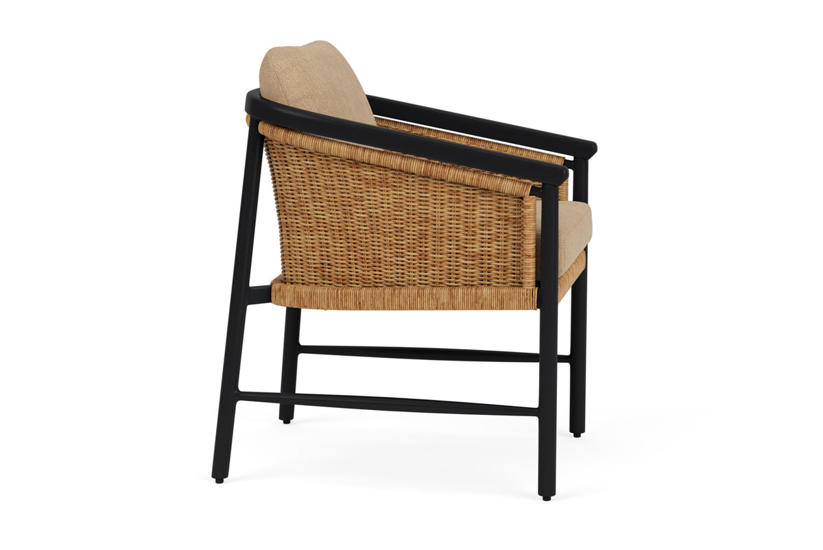 Lloyd Flanders Galloway Dining Armchair with Hayden Sand fabric, view 4