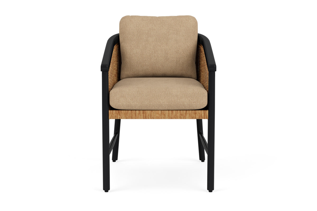 Lloyd Flanders Galloway Dining Armchair with Hayden Sand fabric