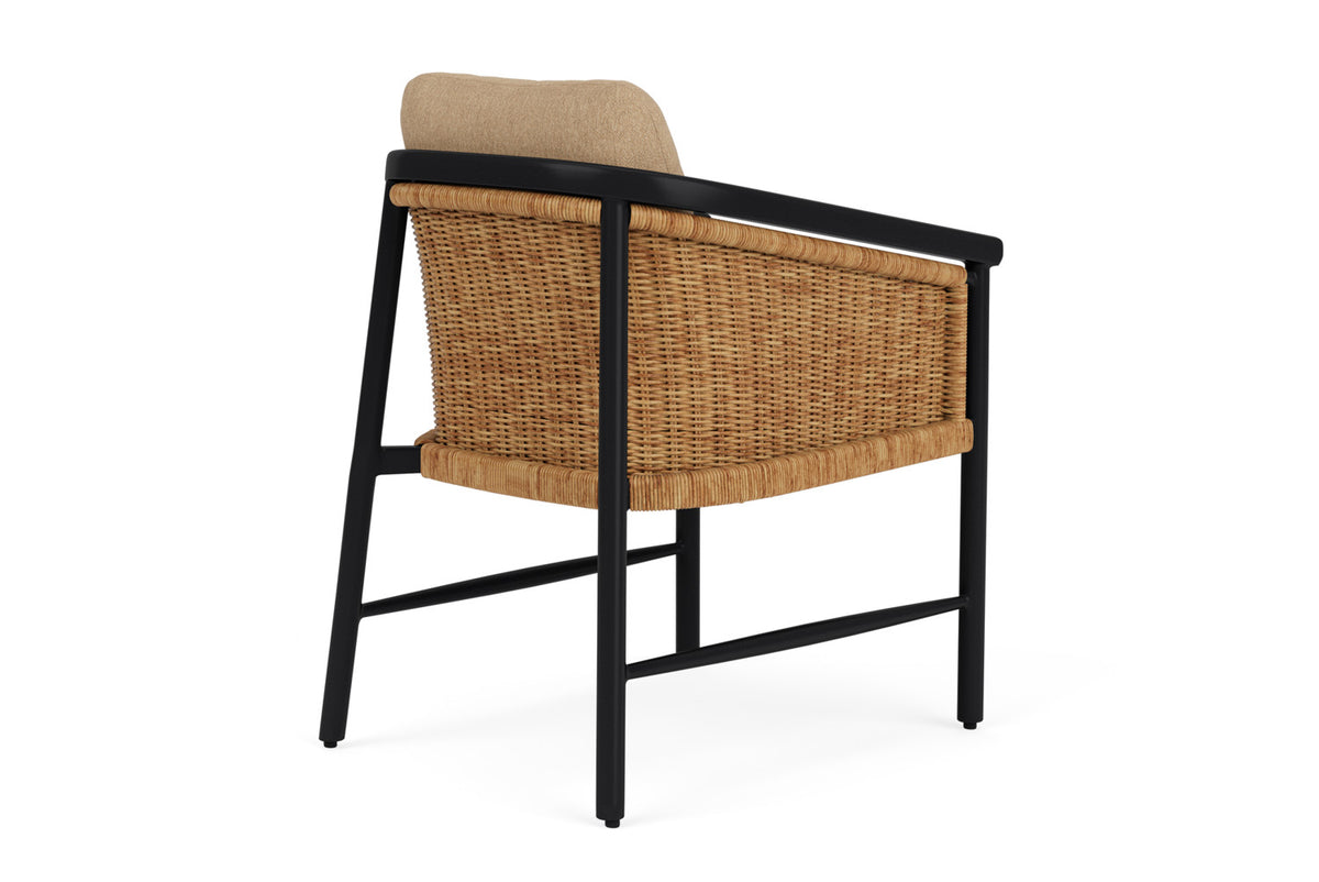 Lloyd Flanders Galloway Dining Armchair with Hayden Sand fabric, view 6
