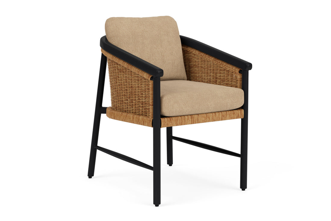 Lloyd Flanders Galloway Dining Armchair with Hayden Sand fabric, view 2