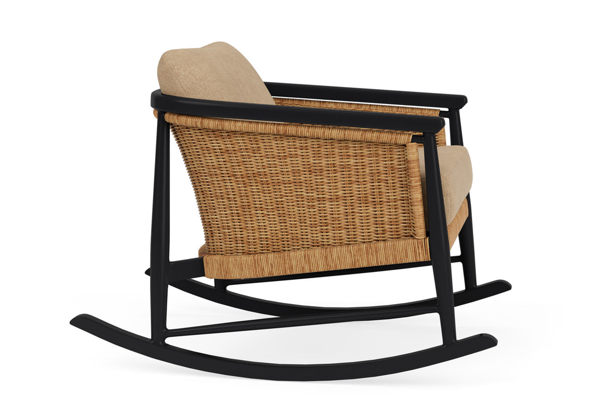Lloyd Flanders Galloway Lounge Rocker with Hayden Sand fabric, view 4