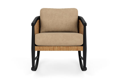 Lloyd Flanders Galloway Lounge Rocker with Hayden Sand fabric