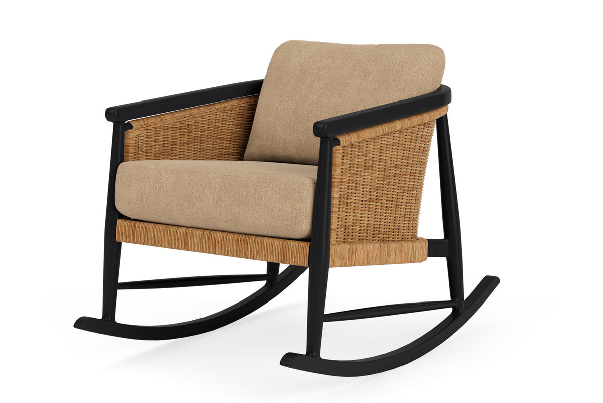 Lloyd Flanders Galloway Lounge Rocker with Hayden Sand fabric, view 10
