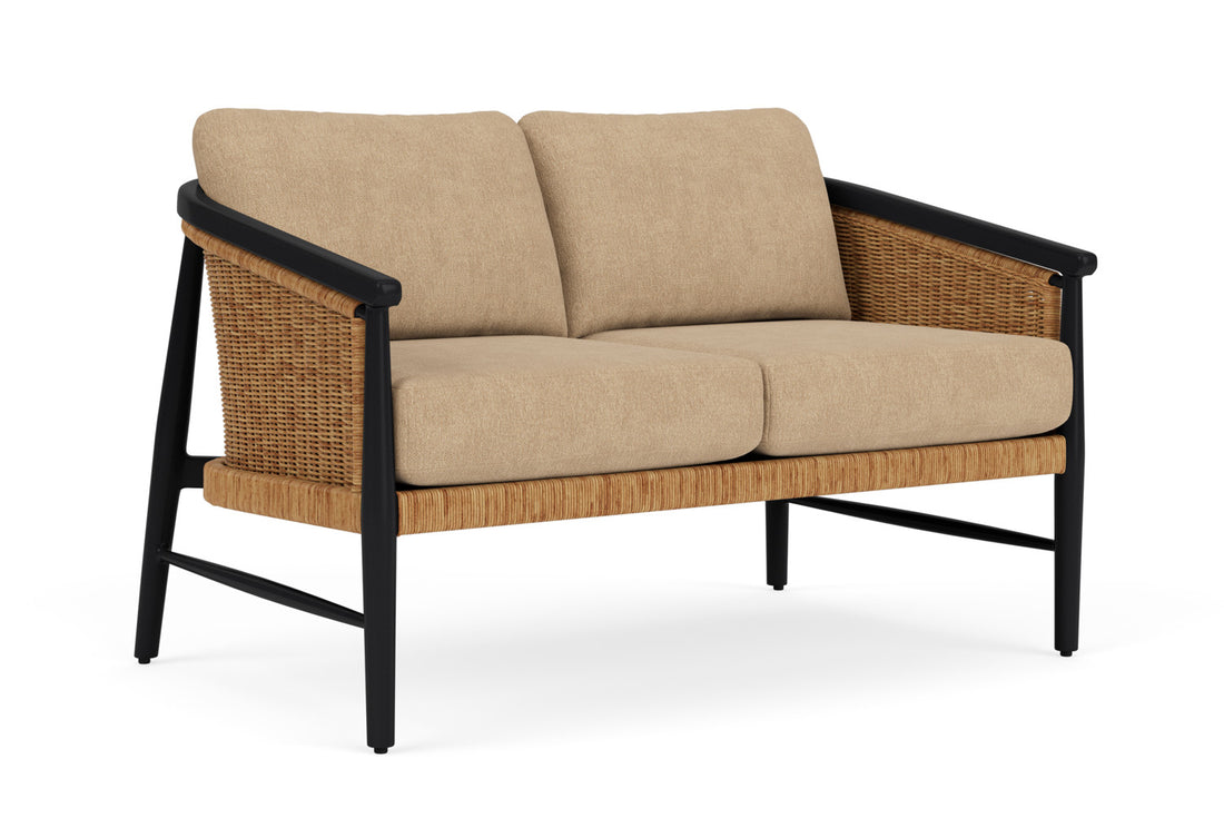 Lloyd Flanders Galloway Conversation Set with Hayden Sand fabric, view 2