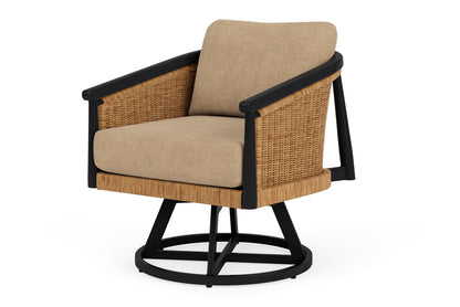 Lloyd Flanders Galloway Swivel Lounge Chair with Hayden Sand fabric, view 10
