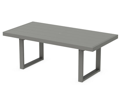 POLYWOOD EDGE 40" x 78" Dining Table in Slate Grey