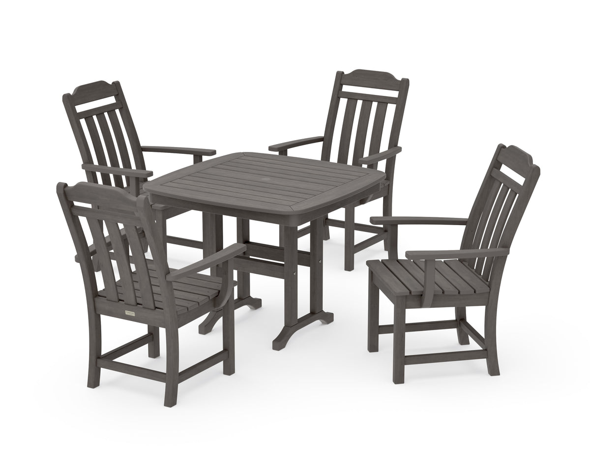 POLYWOOD Cottage 5-Piece Dining Set in Driftwood