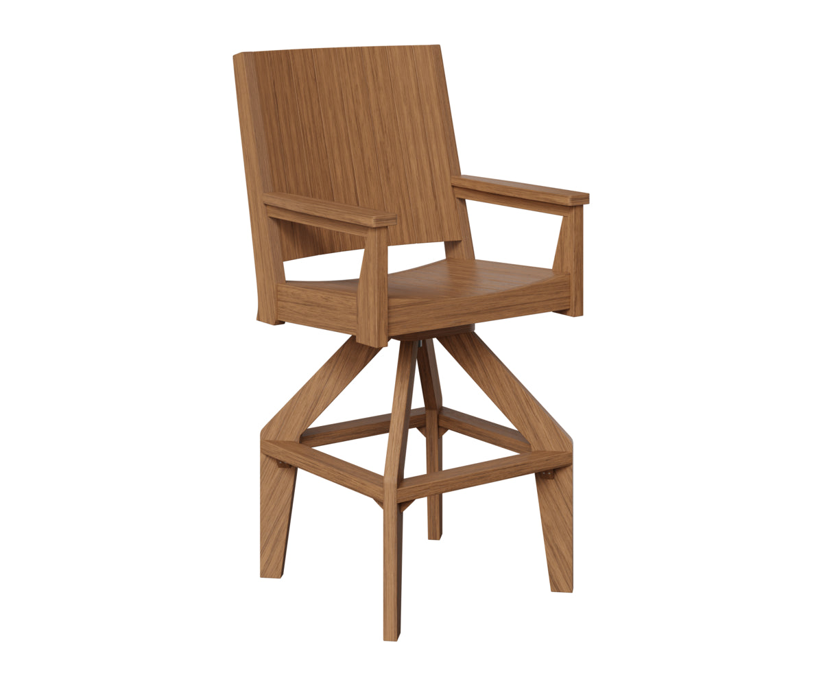 Berlin Gardens Mayhew Chat Swivel XT Chair in Antique Mahogany