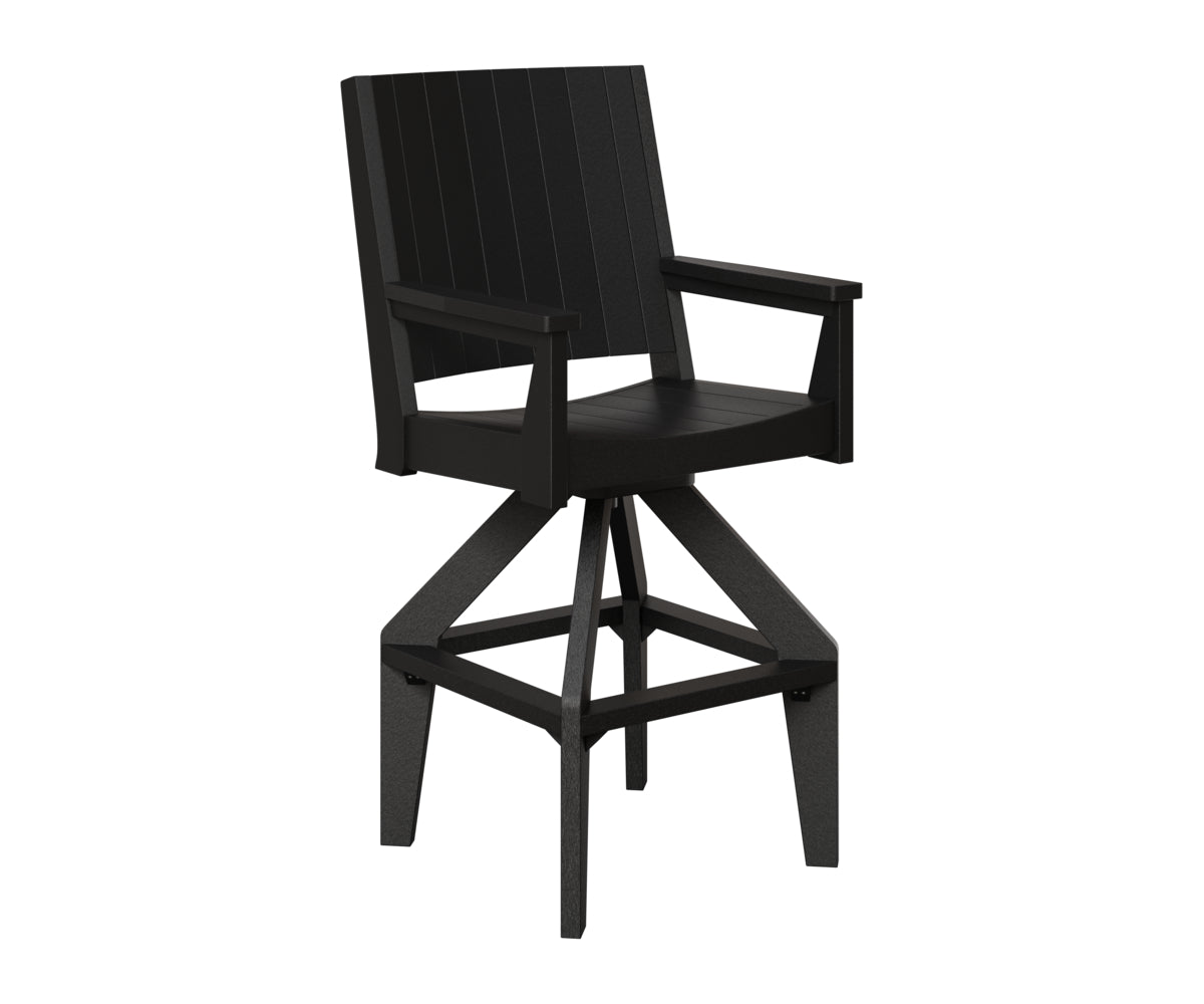 Berlin Gardens Mayhew Chat Swivel XT Chair in Black