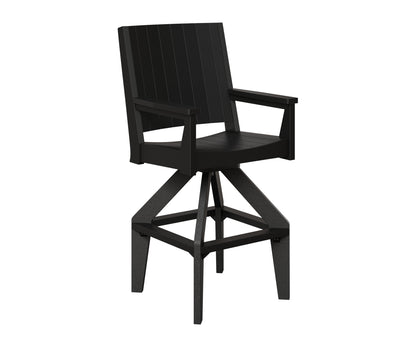 Berlin Gardens Mayhew Chat Swivel XT Chair in Black
