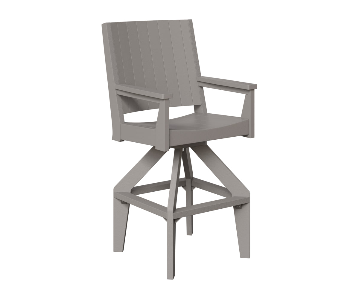 Berlin Gardens Mayhew Chat Swivel XT Chair in Light Gray