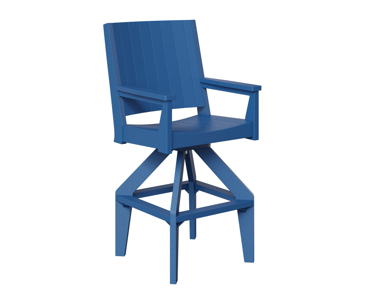Berlin Gardens Mayhew Chat Swivel XT Chair in Pacific Blue
