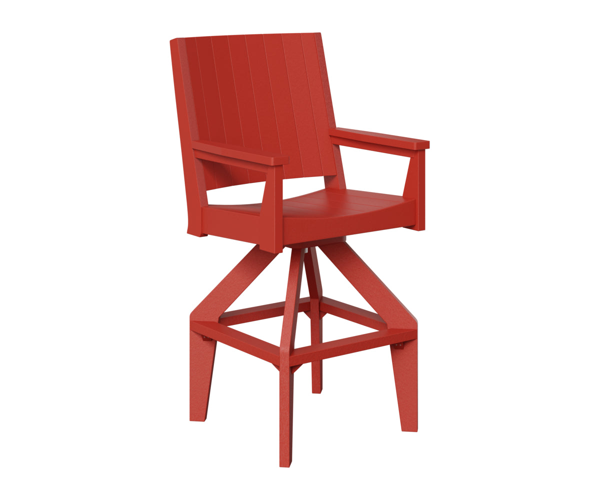 Berlin Gardens Mayhew Chat Swivel XT Chair in Scarlet Red