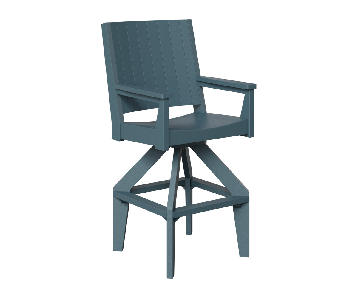 Berlin Gardens Mayhew Chat Swivel XT Chair in Slate