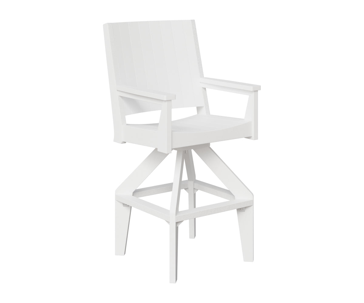 Berlin Gardens Mayhew Chat Swivel XT Chair in White