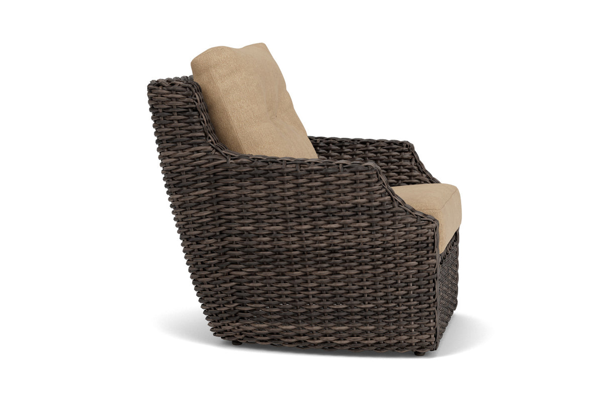 Lloyd Flanders Largo Lounge Chair with Hayden Sand fabric, view 4