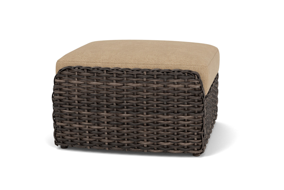 Lloyd Flanders Largo Ottoman with Hayden Sand fabric, view 4