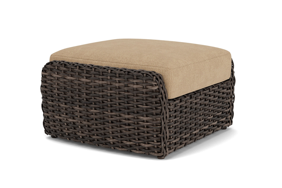 Lloyd Flanders Largo Ottoman with Hayden Sand fabric, view 3
