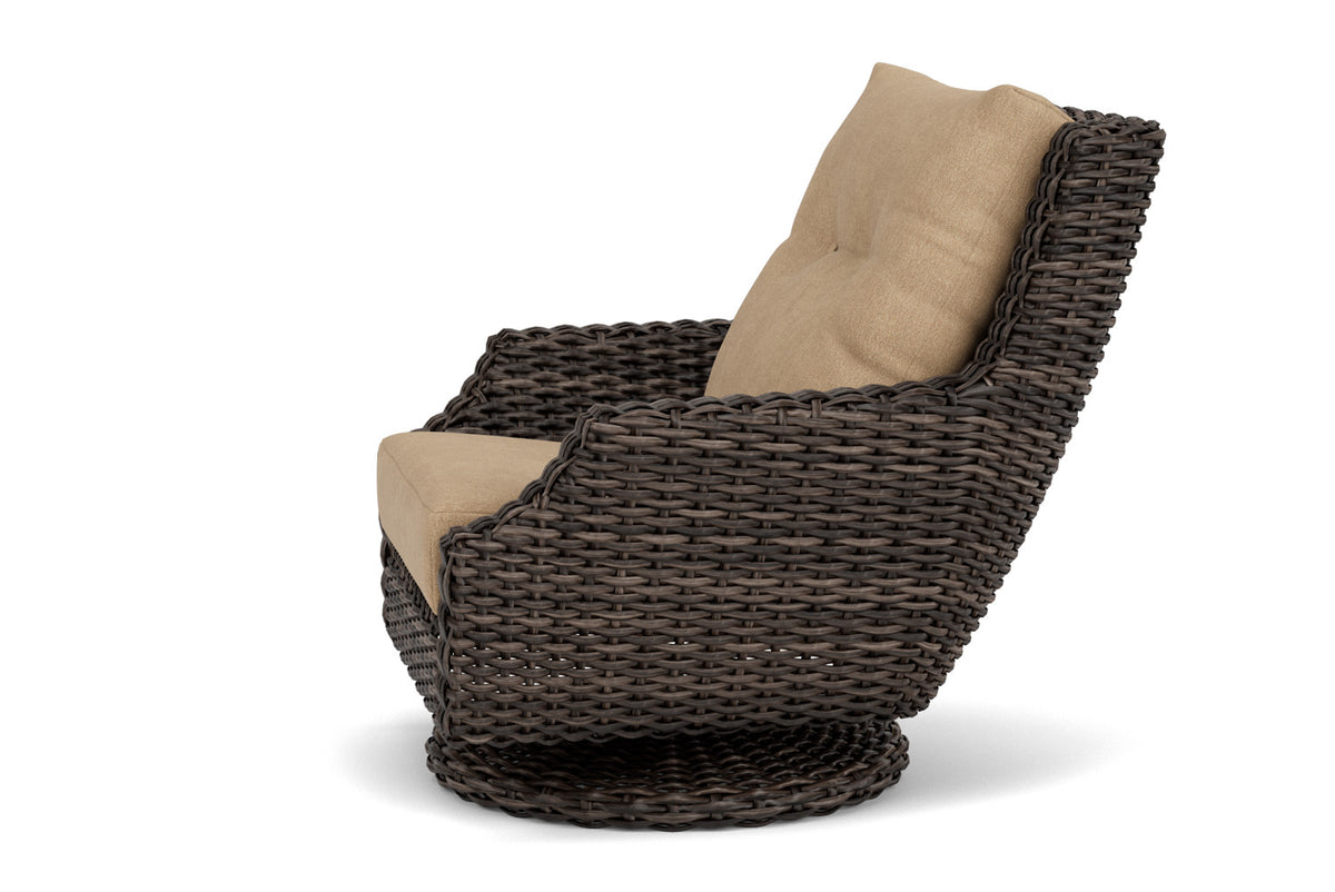 Lloyd Flanders Largo High Back Swivel Rocker with Hayden Sand fabric, view 9