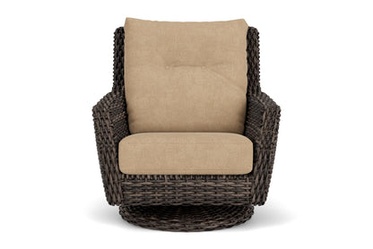 Lloyd Flanders Largo High Back Swivel Rocker with Hayden Sand fabric