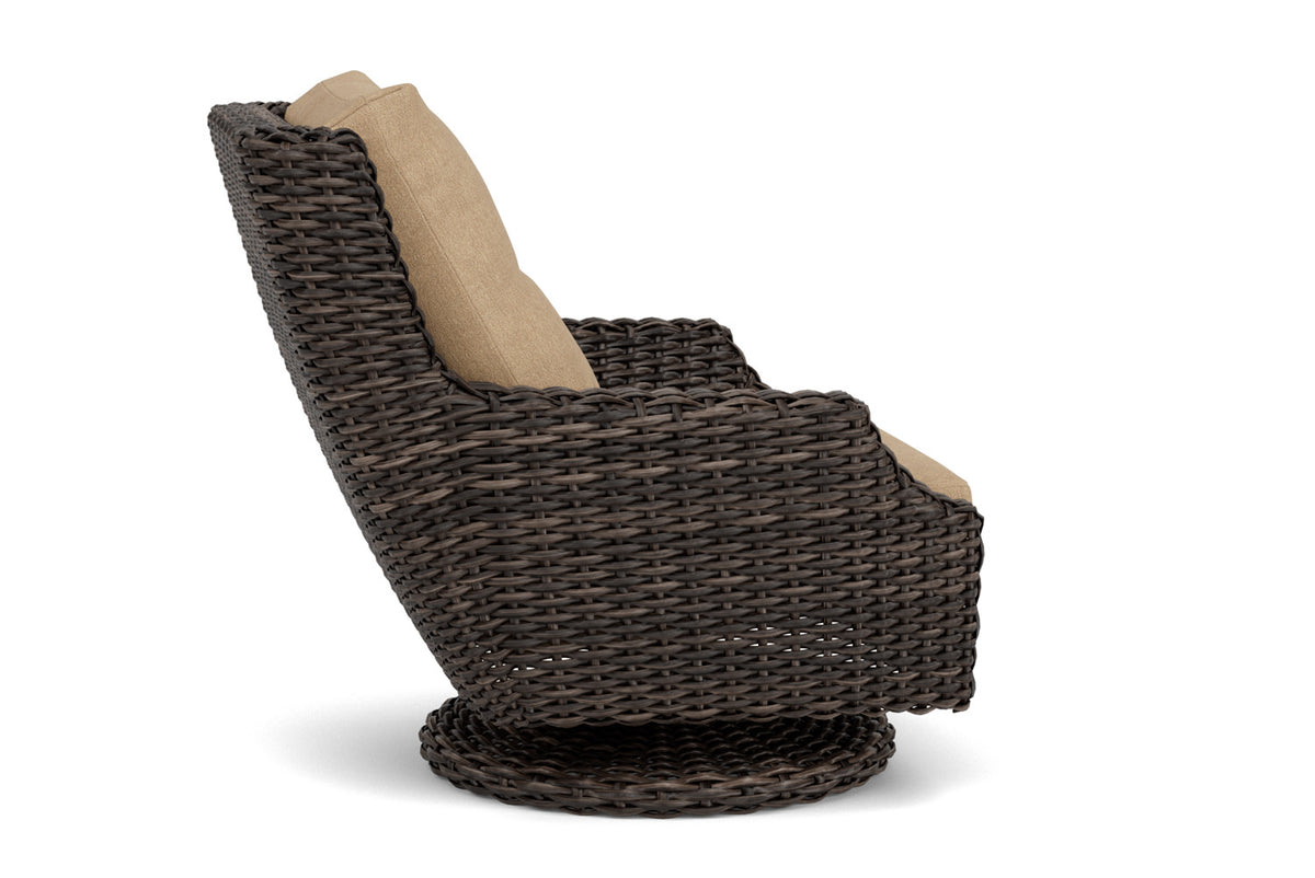Lloyd Flanders Largo High Back Swivel Rocker with Hayden Sand fabric, view 5