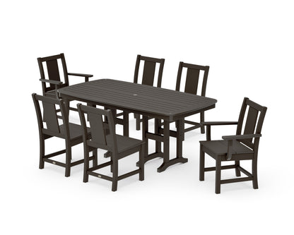 POLYWOOD Prairie 7-Piece Dining Set in Vintage Coffee