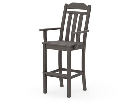POLYWOOD Cottage Bar Arm Chair in Driftwood