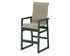POLYWOOD EDGE Woven High-Back Bar Arm Chair in Green / Dune Grass