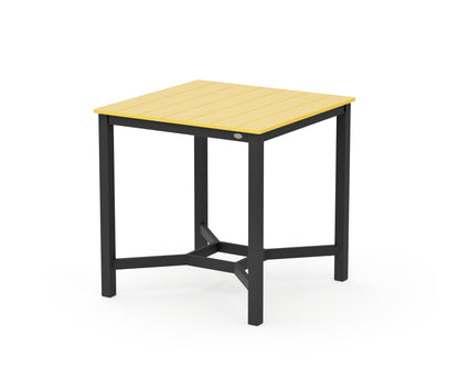 POLYWOOD Main Street 36 x 36 Counter Table in Black / Lemon
