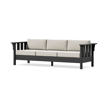 POLYWOOD Acadia Deep Seating Sofa in Black / Blend Linen