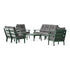 POLYWOOD Lakeside 5-Piece Lounge Sofa Set in Green