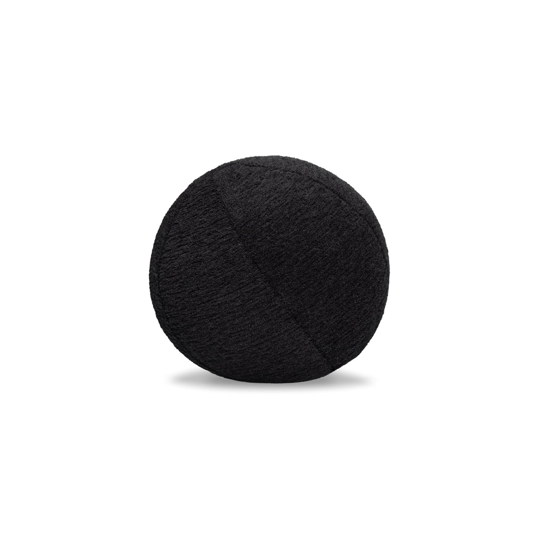 Elaine Smith Plush Charcoal Orb 12 inch round orb outdoor pillow, gray and charcoal